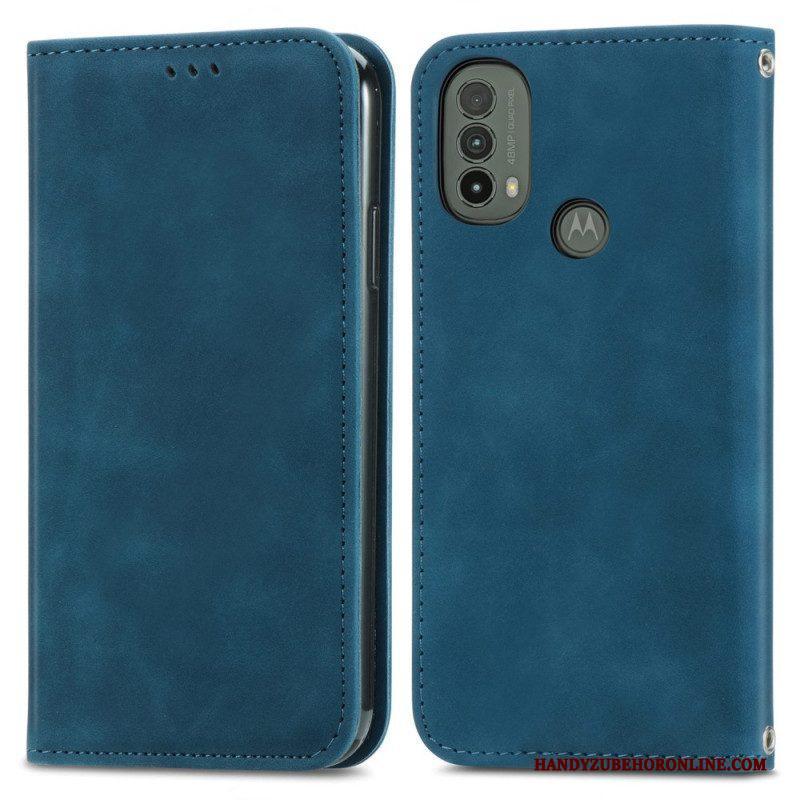 Bescherming Hoesje voor Moto E40 / E30 / E20 Folio-hoesje Skin-touch-ontwerp