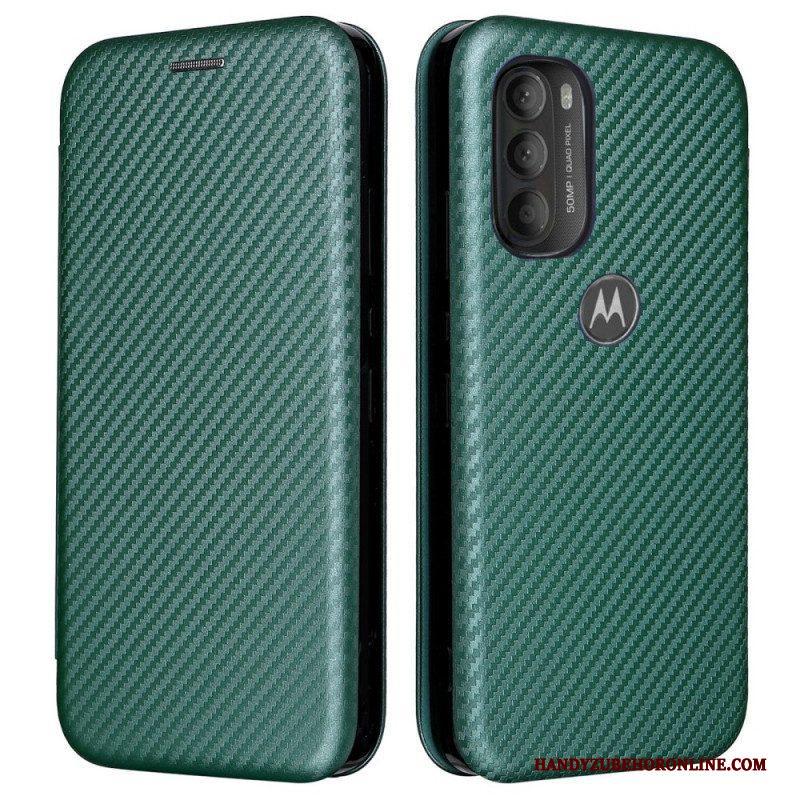 Bescherming Hoesje voor Moto G71 5G Folio-hoesje Gekleurde Koolstofsilicone