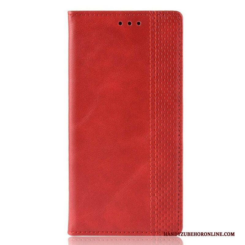 Bescherming Hoesje voor Samsung Galaxy A42 5G Folio-hoesje Gestileerd Vintage Leereffect