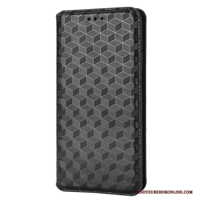 Bescherming Hoesje voor Samsung Galaxy M23 5G Folio-hoesje 3d Kubus Leereffect