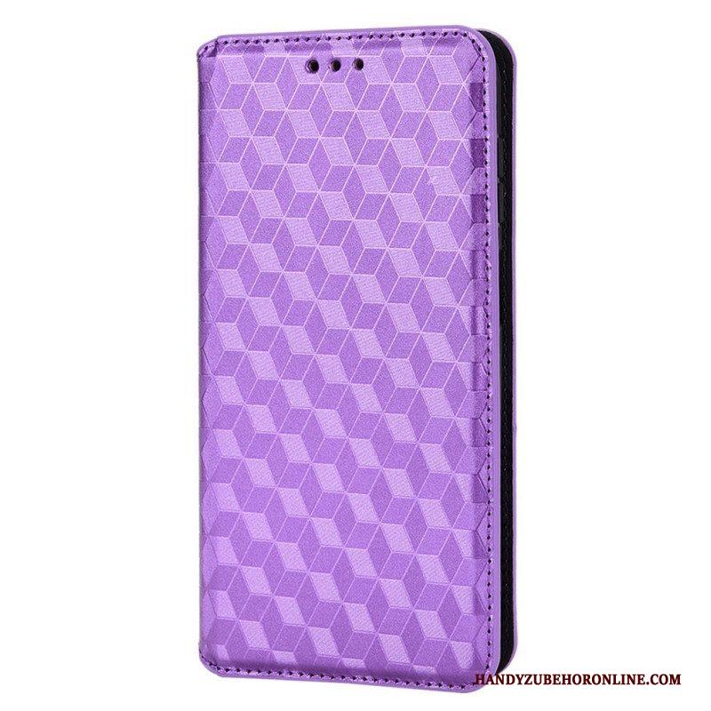 Bescherming Hoesje voor Samsung Galaxy M23 5G Folio-hoesje 3d Kubus Leereffect