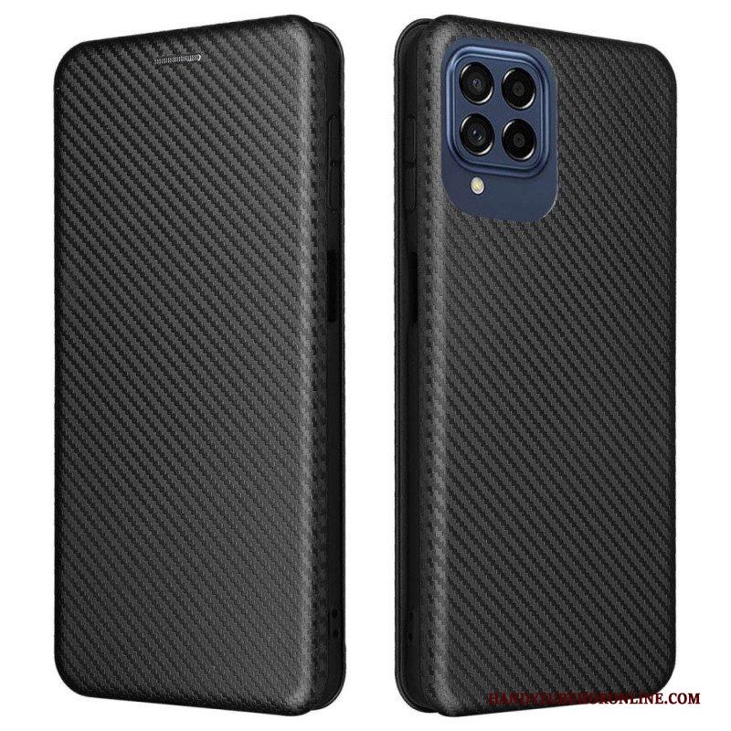 Bescherming Hoesje voor Samsung Galaxy M53 5G Folio-hoesje Koolstofvezel