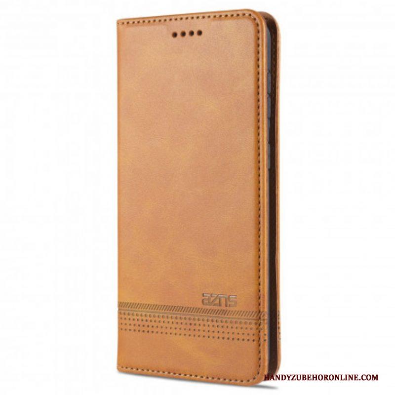 Bescherming Hoesje voor Samsung Galaxy S21 5G Folio-hoesje Azns Leerstyling