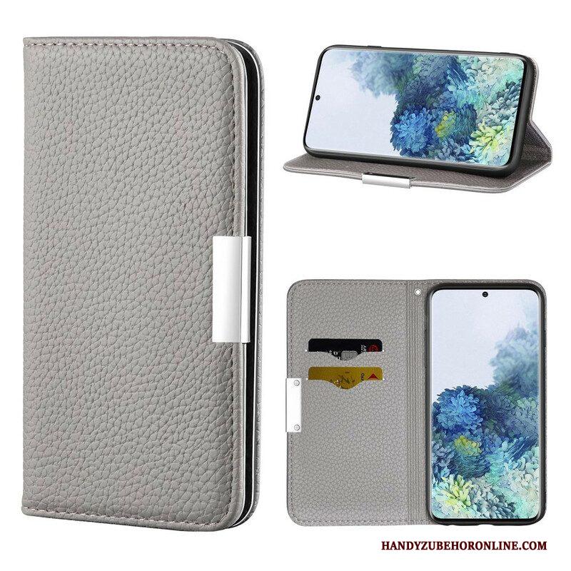 Bescherming Hoesje voor Samsung Galaxy S21 5G Folio-hoesje Imitatieleer Litchi Ultra Chic