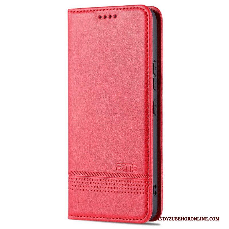 Bescherming Hoesje voor Samsung Galaxy S22 5G Folio-hoesje Azns Leerstyling