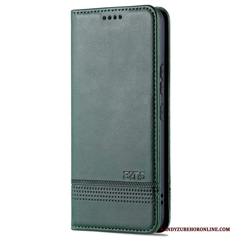 Bescherming Hoesje voor Samsung Galaxy S22 5G Folio-hoesje Azns Leerstyling