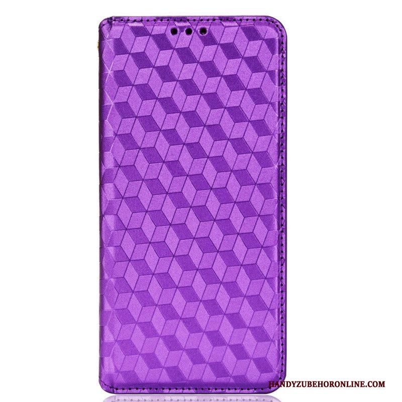 Bescherming Hoesje voor Samsung Galaxy S22 5G Folio-hoesje Diamant Leereffect