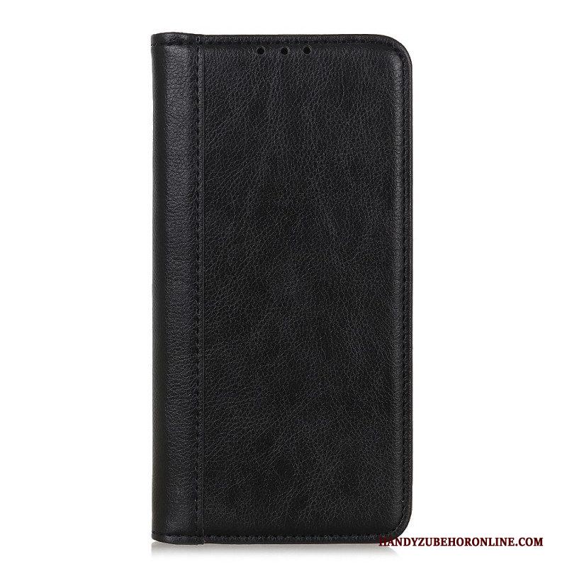 Bescherming Hoesje voor Samsung Galaxy S22 Ultra 5G Folio-hoesje Elegantie Split Litchi Leer