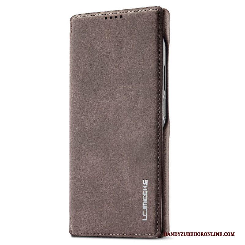 Bescherming Hoesje voor Samsung Galaxy S23 Ultra 5G Folio-hoesje Ledereffect Lc.imeeke Ledereffect