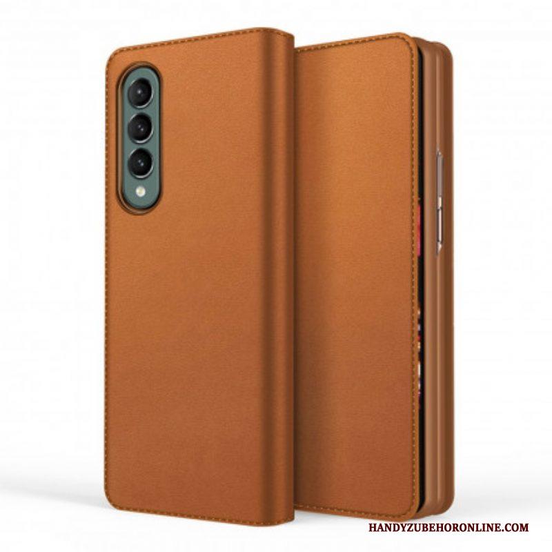 Bescherming Hoesje voor Samsung Galaxy Z Fold 3 5G Folio-hoesje Skin-touch Splitleer