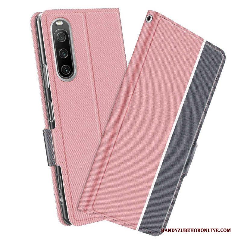 Bescherming Hoesje voor Sony Xperia 10 IV Folio-hoesje Tweekleurige Baiyu