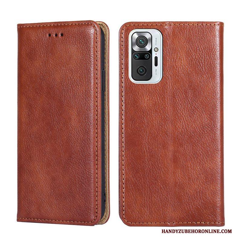 Bescherming Hoesje voor Xiaomi Redmi Note 10 Pro Folio-hoesje Vintage Lederen Stijl