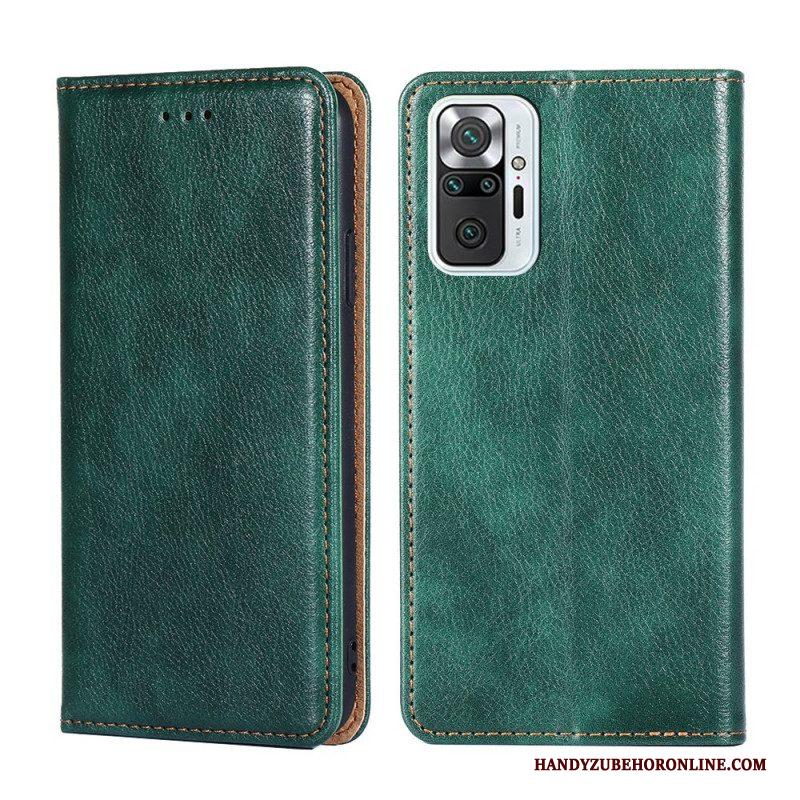 Bescherming Hoesje voor Xiaomi Redmi Note 10 Pro Folio-hoesje Vintage Lederen Stijl