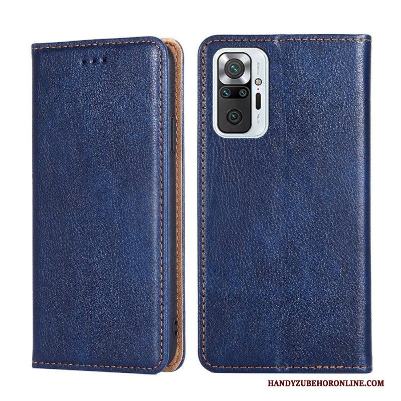 Bescherming Hoesje voor Xiaomi Redmi Note 10 Pro Folio-hoesje Vintage Lederen Stijl