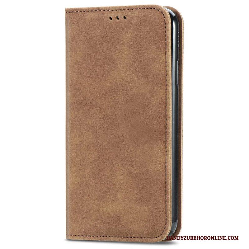 Bescherming Hoesje voor Xiaomi Redmi Note 11 / 11S Folio-hoesje Vintage Leereffect