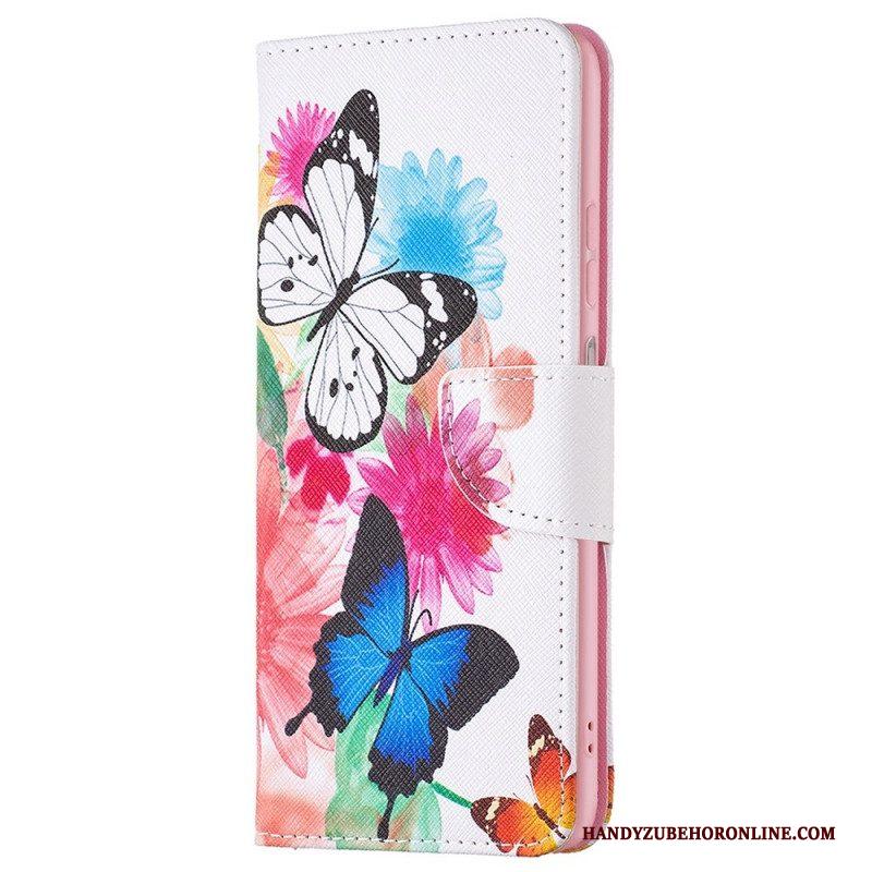 Flip Case voor Samsung Galaxy M53 5G Vlinders Vlinders