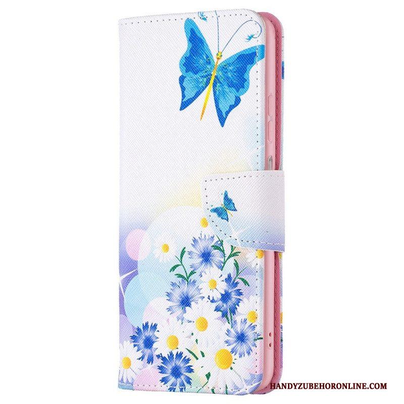 Flip Case voor Samsung Galaxy M53 5G Vlinders Vlinders