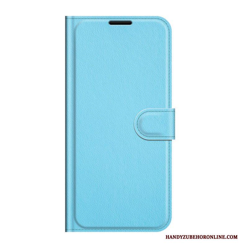 Flip Case voor Samsung Galaxy S22 5G Klassiek Litchi-leereffect