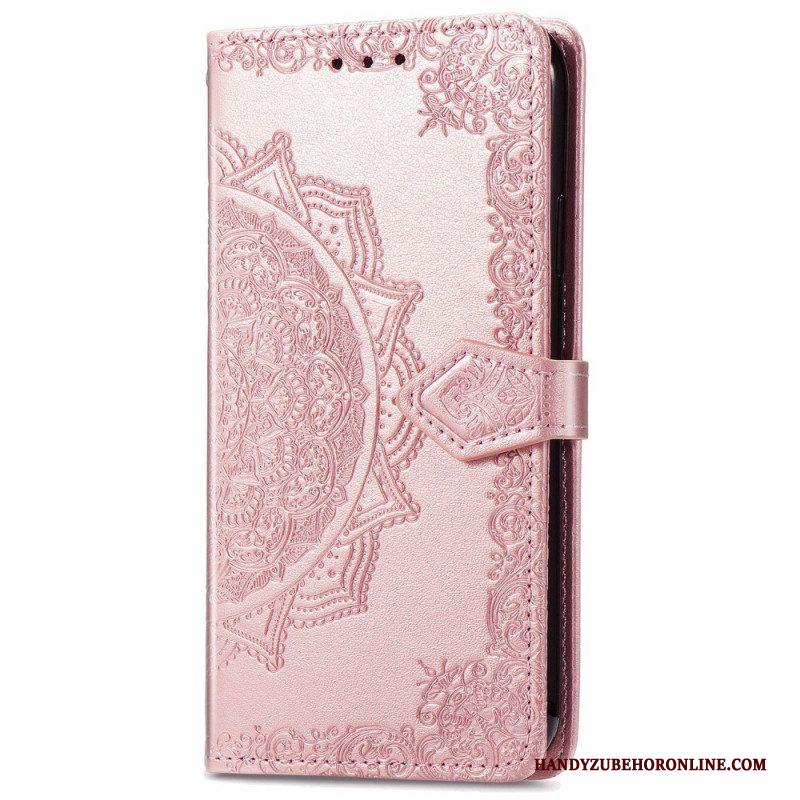 Flip Case voor Samsung Galaxy S22 Ultra 5G Mandala Middeleeuwen