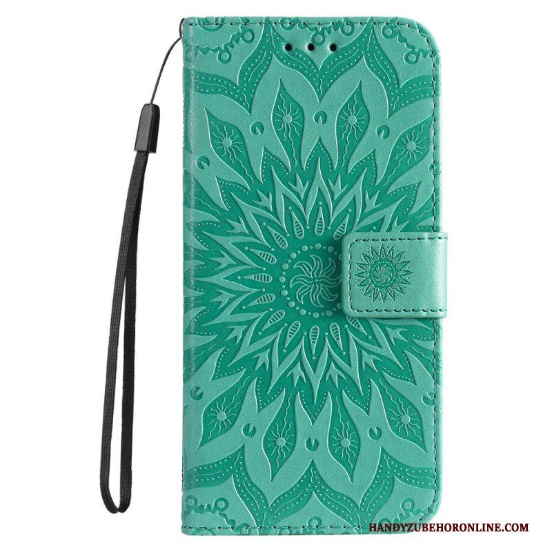 Flip Case voor Samsung Galaxy S22 Ultra 5G Zonnebloem