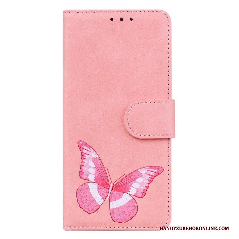 Flip Case voor Samsung Galaxy S23 Ultra 5G Vlinder