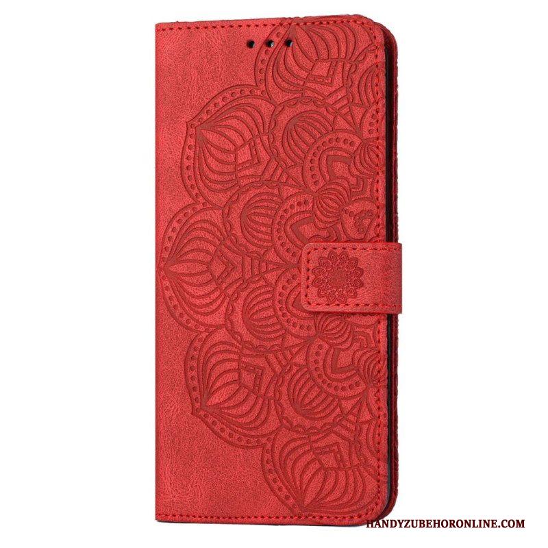 Flip Case voor Xiaomi 12T / 12T Pro Met Ketting Barokke Mandala Met Bandjes