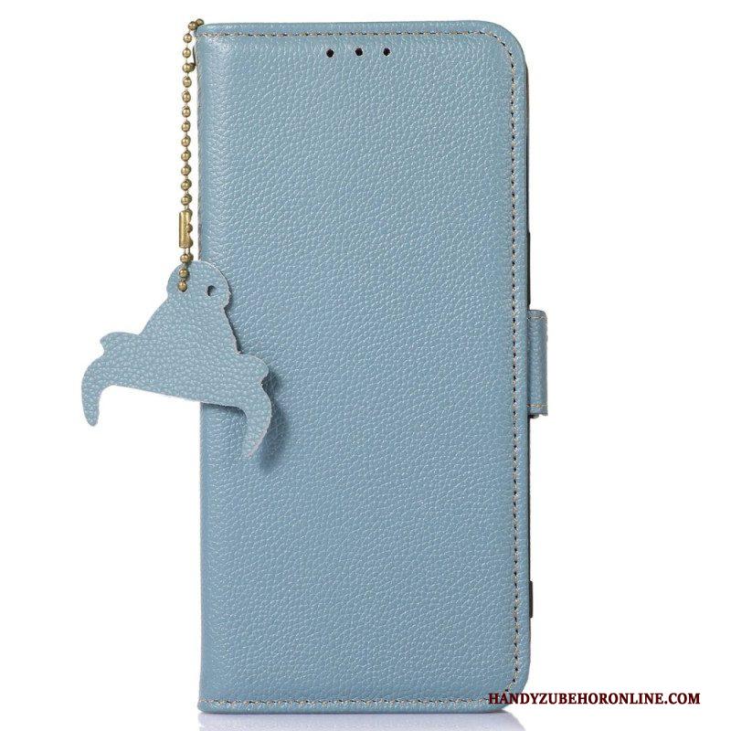 Flip Case voor Xiaomi Redmi Note 12 4G Echt Rfid-gestructureerd Leer