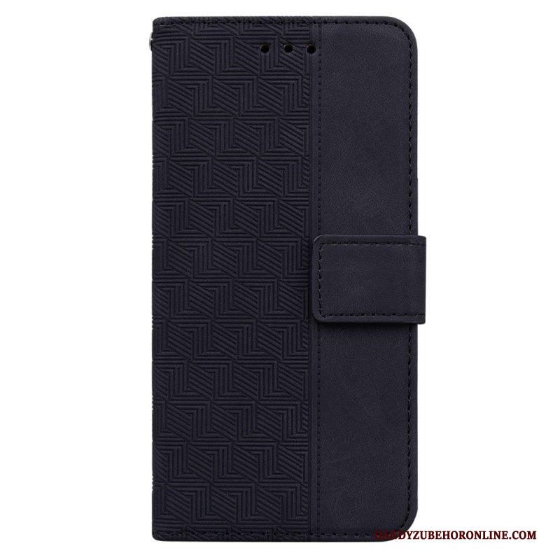 Flip Case voor Xiaomi Redmi Note 12 5G Met Ketting Patroon Met Bandjes