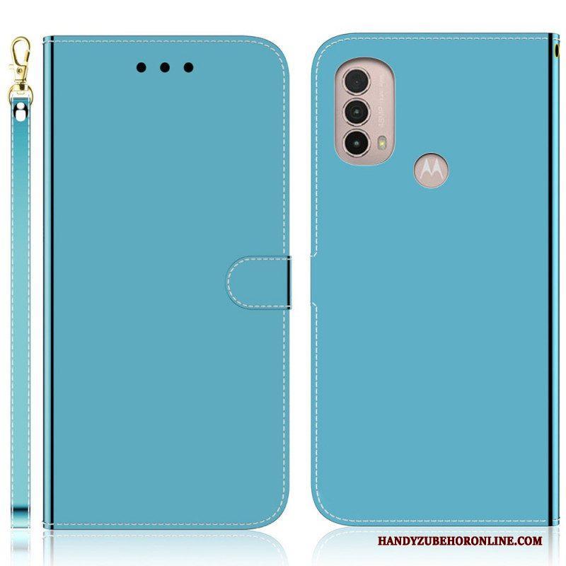 Folio-hoesje voor Moto E40 / E30 / E20 Spiegelhoes Van Imitatieleer