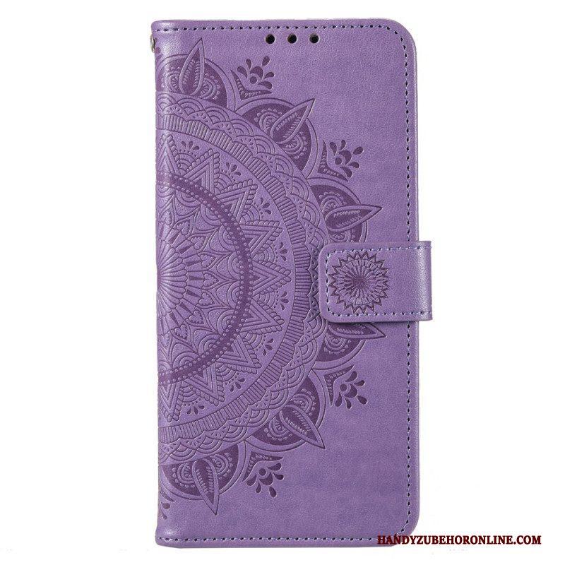 Folio-hoesje voor Moto G73 5G Zon Mandala