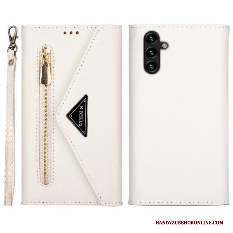 Folio-hoesje voor Samsung Galaxy A54 5G N.bekus Lanyard En Schouderriem