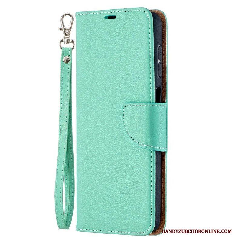 Folio-hoesje voor Samsung Galaxy M12 / A12 Flip Case Lychee Rabat Schuin