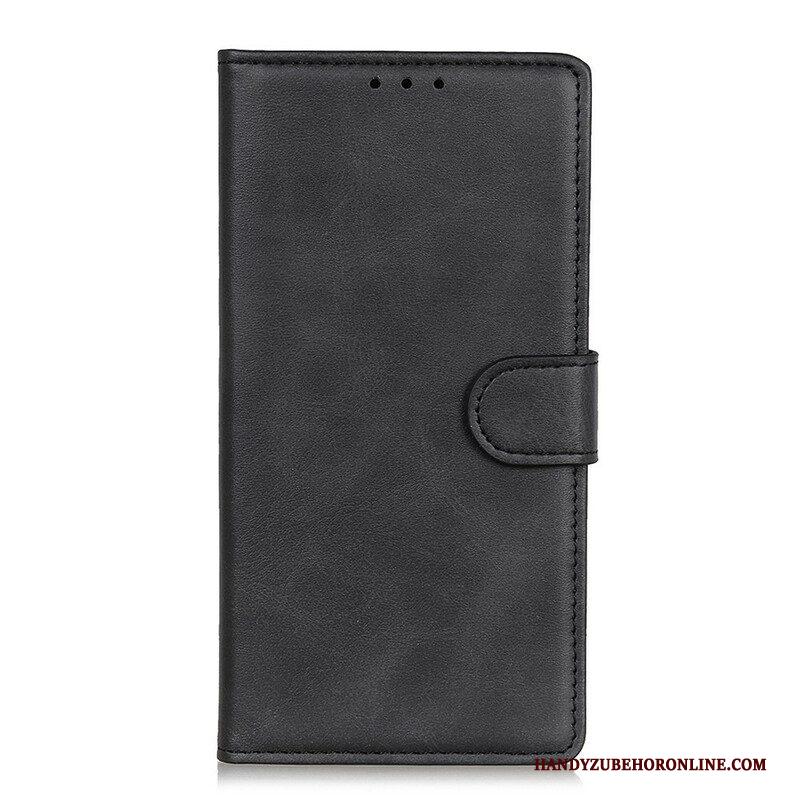 Folio-hoesje voor Samsung Galaxy M12 / A12 Retro Mat Leereffect