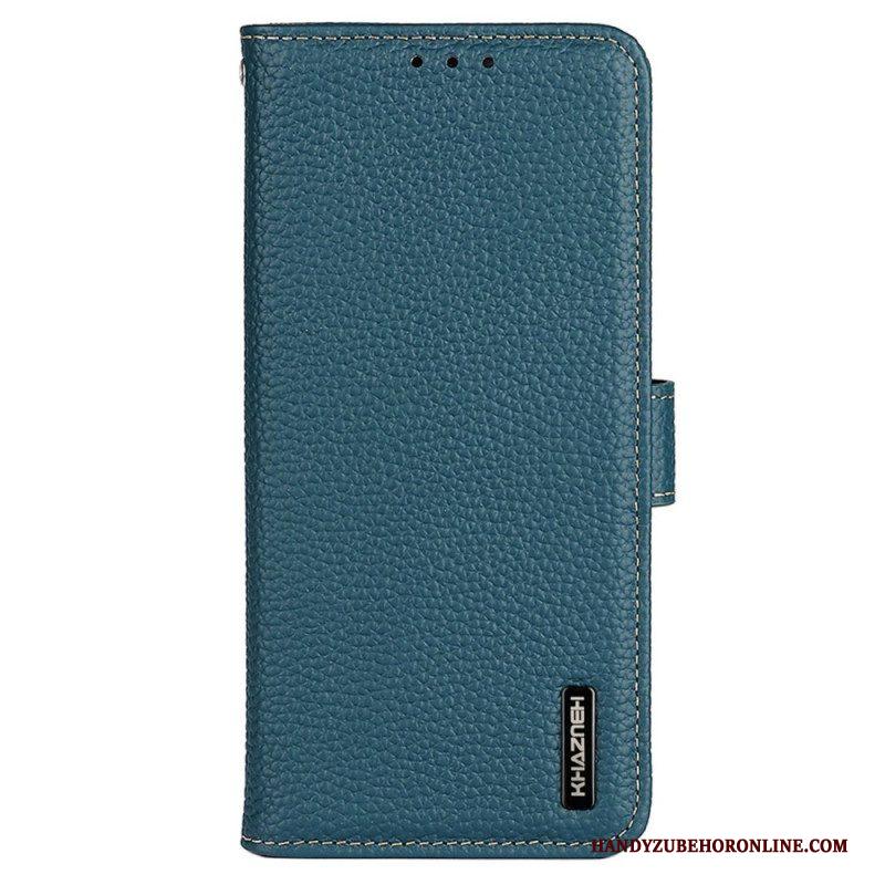 Folio-hoesje voor Samsung Galaxy M13 Khazneh Lychee Leer