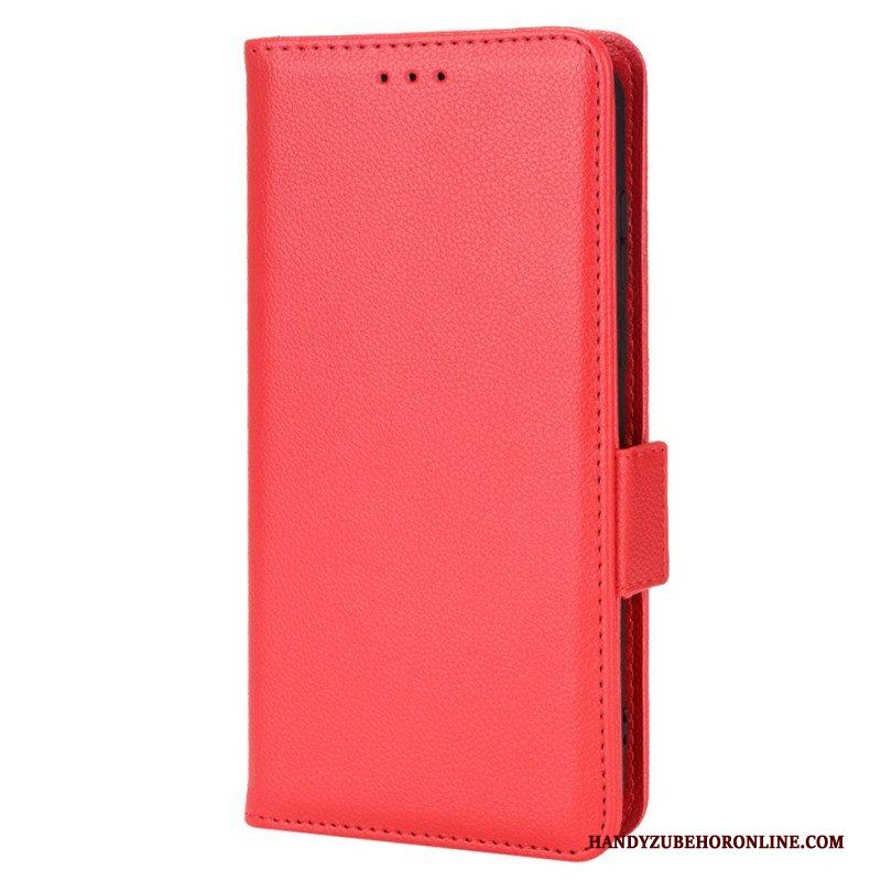 Folio-hoesje voor Samsung Galaxy M23 5G Lychee Lederen Stijl