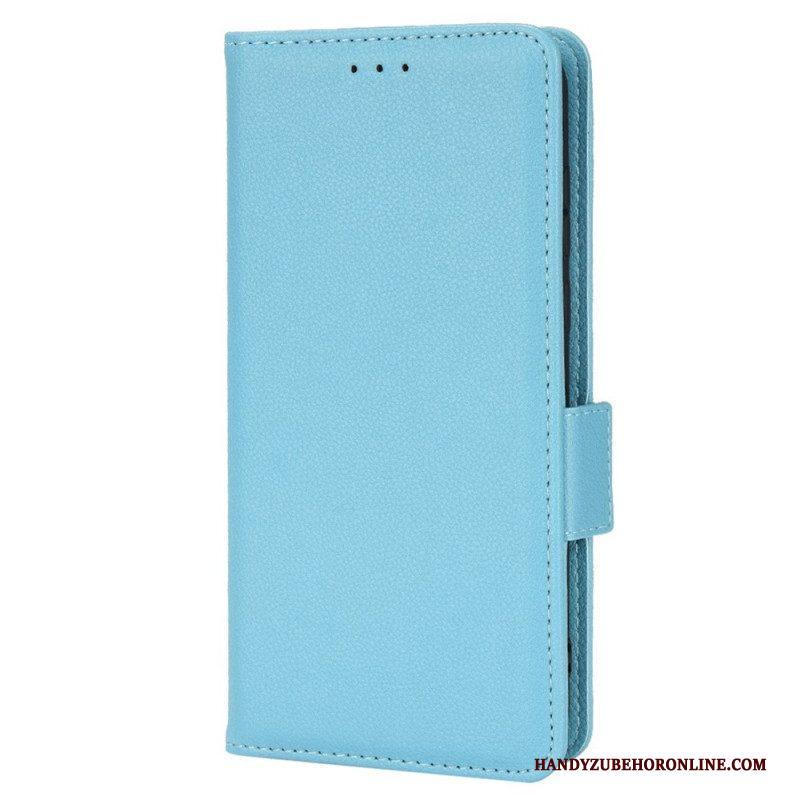 Folio-hoesje voor Samsung Galaxy M23 5G Lychee Lederen Stijl