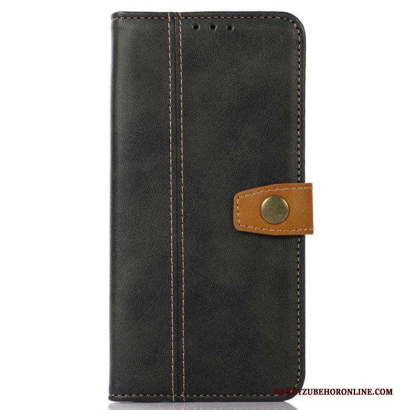 Folio-hoesje voor Samsung Galaxy M53 5G Vintage Riem