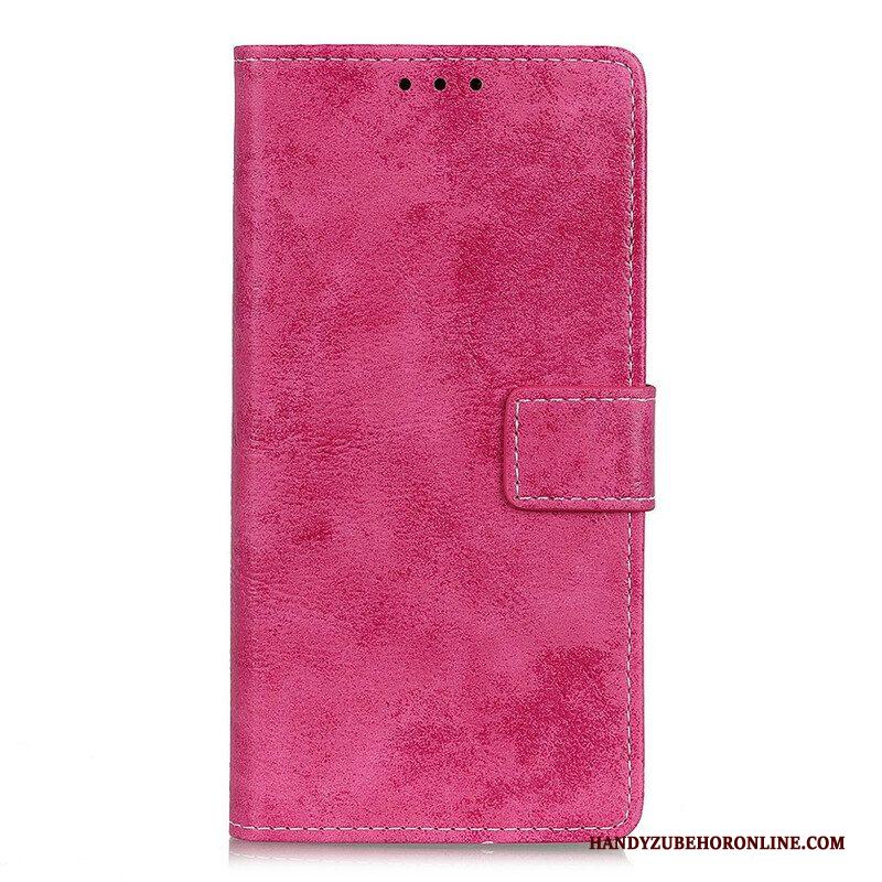 Folio-hoesje voor Samsung Galaxy S21 FE Vintage Leereffect