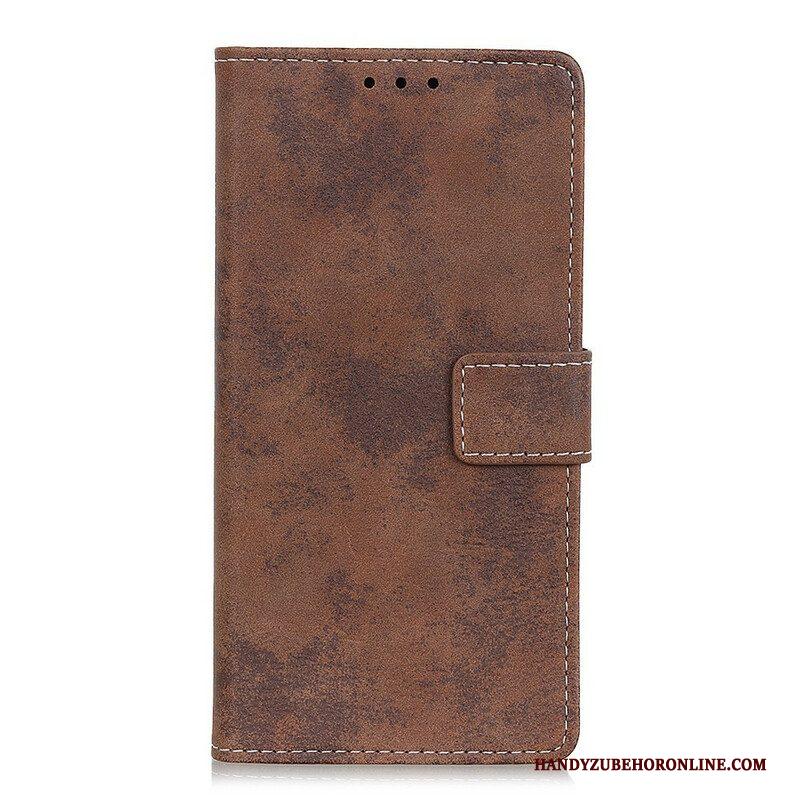 Folio-hoesje voor Samsung Galaxy S21 FE Vintage Leereffect