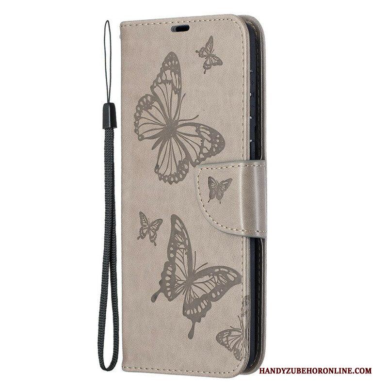 Folio-hoesje voor Samsung Galaxy S21 Plus 5G Flip Case Vlinders En Schuine Klep