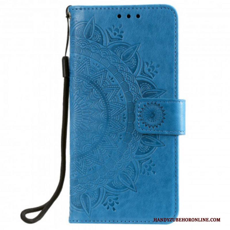 Folio-hoesje voor Samsung Galaxy S21 Ultra 5G Zon Mandala