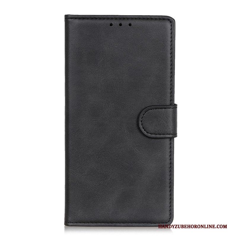 Folio-hoesje voor Samsung Galaxy S22 Plus 5G Mat Leereffect