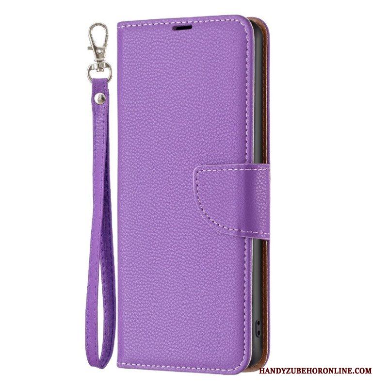 Folio-hoesje voor Samsung Galaxy S23 5G Lychee Schuine Sluiting