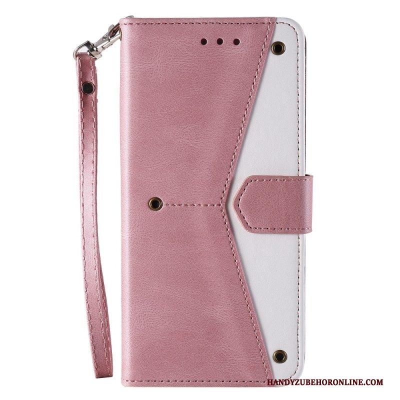 Folio-hoesje voor Samsung Galaxy S23 Ultra 5G Skin-touch-naden