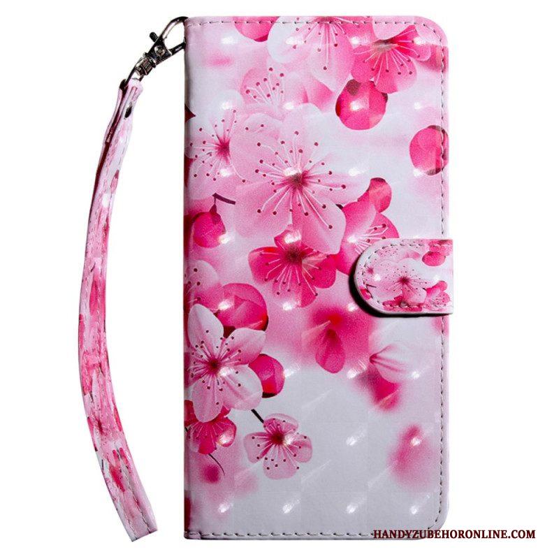 Folio-hoesje voor Sony Xperia 5 IV Met Ketting Riem Bloemen