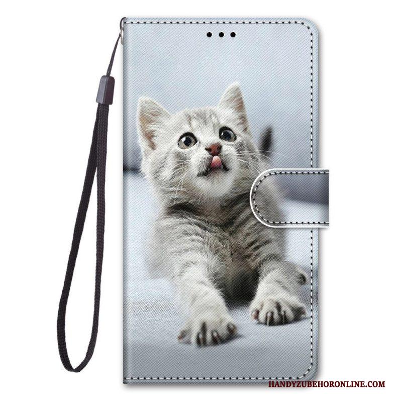 Folio-hoesje voor Xiaomi 12 / 12X Katten Met Lanyard