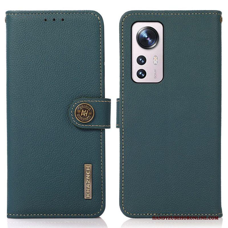 Folio-hoesje voor Xiaomi 12 / 12X Khazneh Rfid Echt Leer