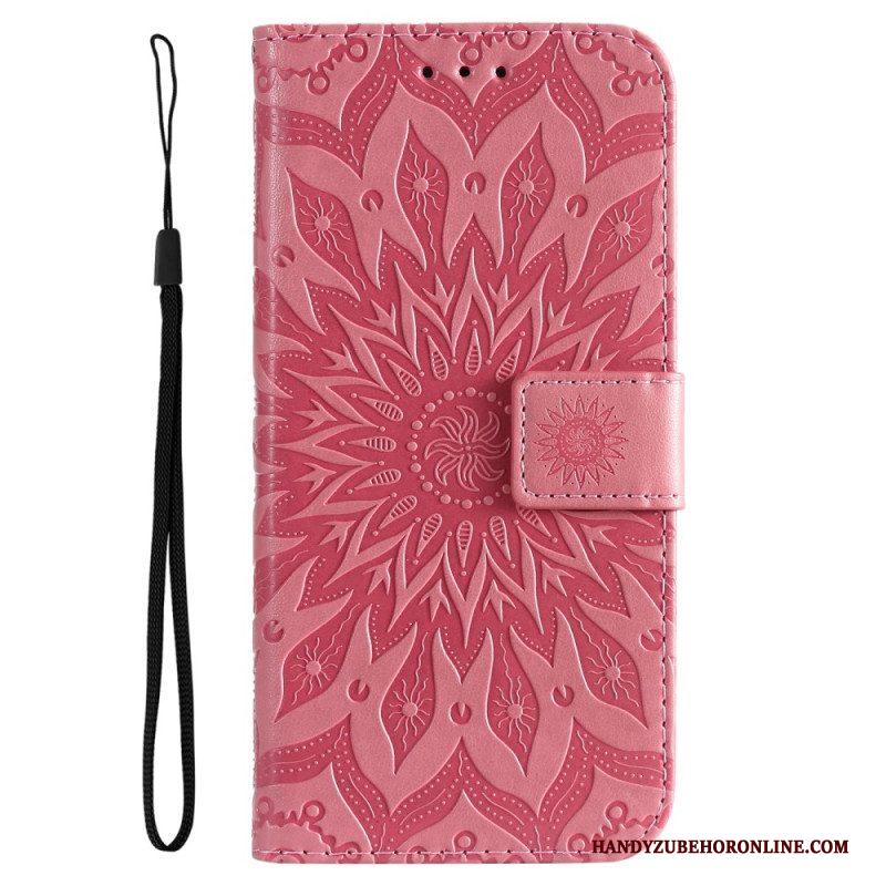 Folio-hoesje voor Xiaomi 12 Lite Mandala Zon Met Lanyard