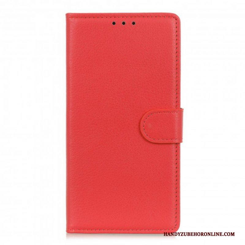 Folio-hoesje voor Xiaomi Redmi Note 10 / 10S Premium Litchi-leereffect