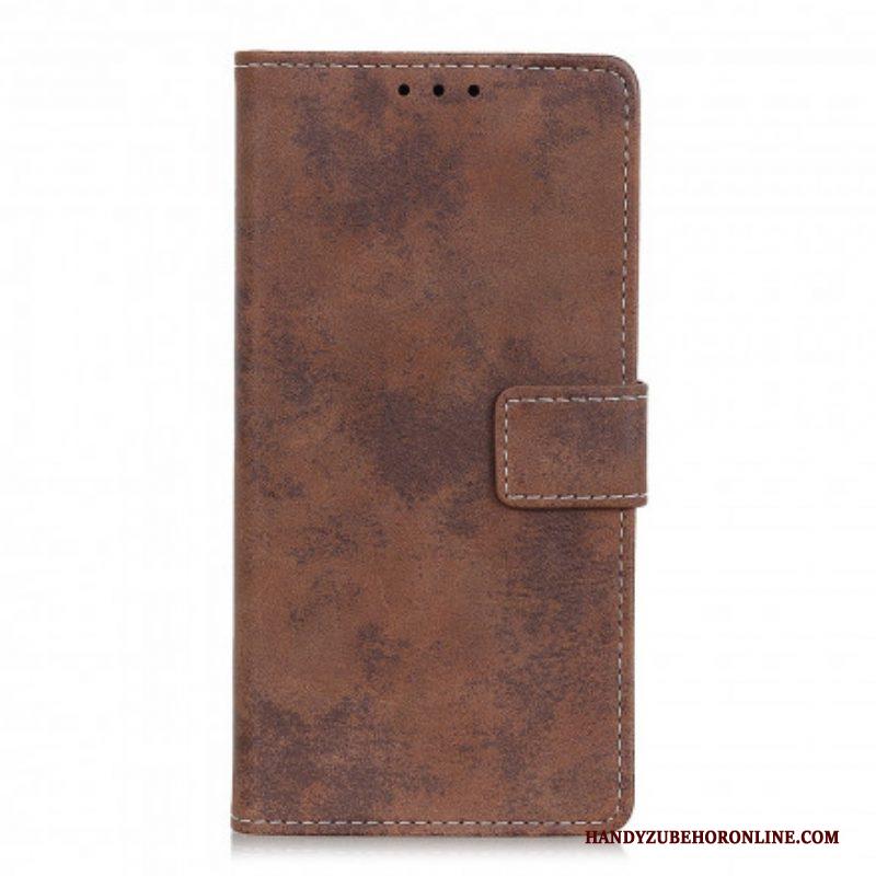 Folio-hoesje voor Xiaomi Redmi Note 10 5G Vintage Leereffect